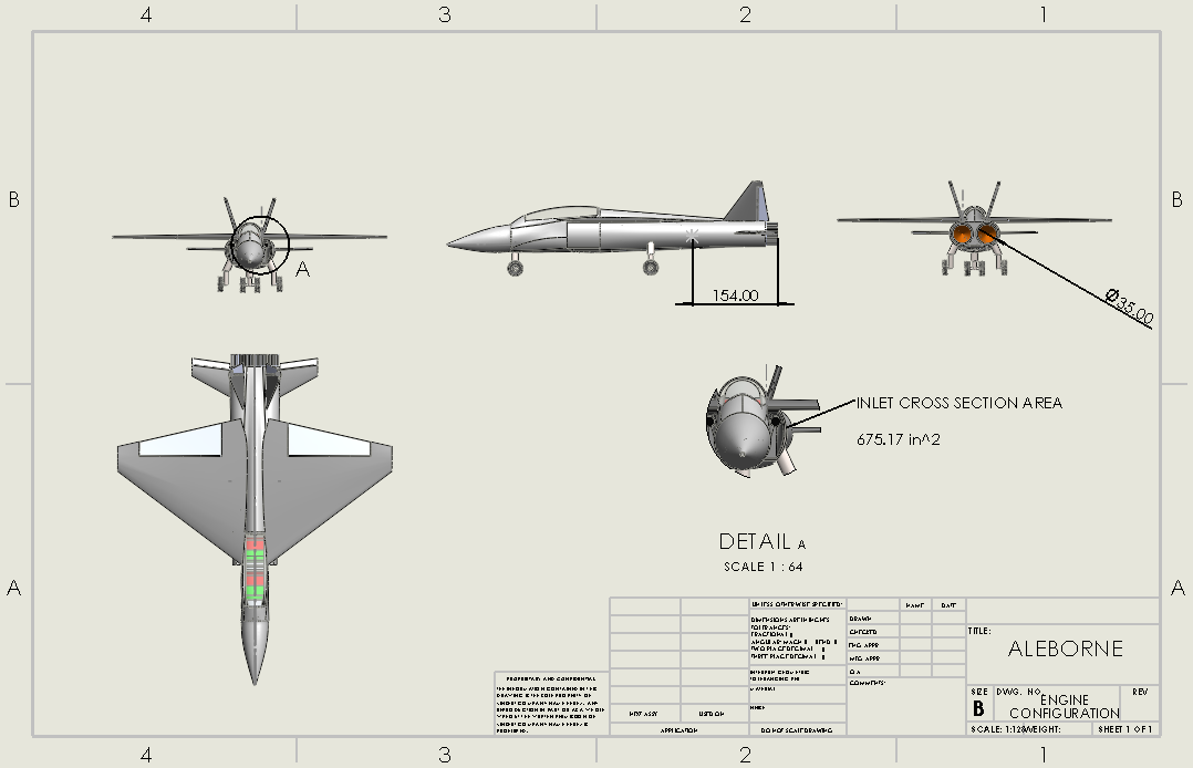 F-44 Falcon Engine Configuration Drawing